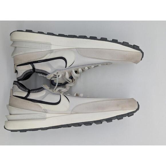 Nike Waffle One SE Phantom Black Men's Size 14 - Cocunut Sail Off-White Defects